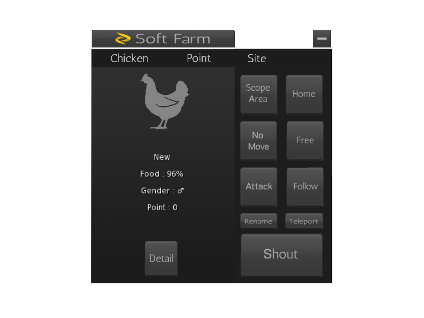 A user interface for chicken management